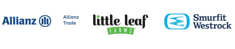 logos for Little Leaf, Allianz and Smurfit Westrock