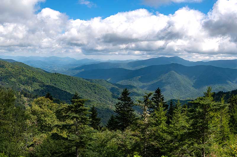 Autumn in the Appalachian Mountains Viewed Along the Blue Ridge Parkway